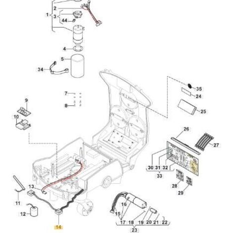HEBEKARTE (L200L - L300 V15) ORIGINAL STIGA - 112600142/0