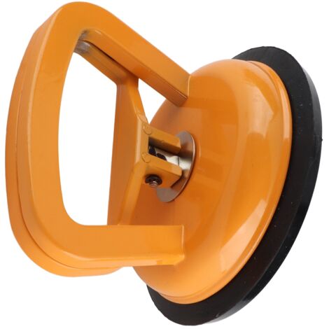 【Hebesaugnapf】 Modell Suxanne, Größe 123 mm, Material: Aluminiumlegierung + Gummi, Farbe: Gelb