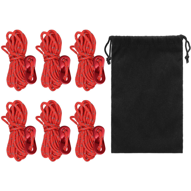 

Hebilla de cuerda de viento de poliester, accesorios de carpa con dosel,rojo