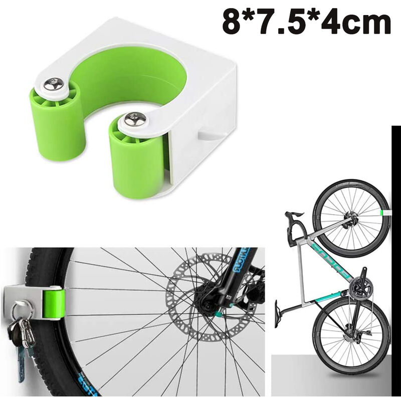 

Hebilla de estacionamiento para bicicletas Montaje en pared MTB Bicicleta de carretera Soporte de almacenamiento vertical Clip para estante de