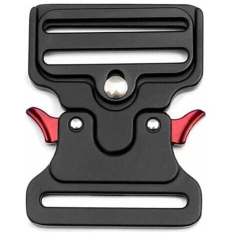 Hebilla metálica táctica para collares de perro, bolsos, equipaje, cinturones y ropa (negra, 50 mm de ancho)