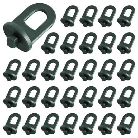 Hebillas de plástico para plantas KZQ, accesorios para invernaderos, soporte para trepar, soporte de pared para plantas, accesorios para plantas, estilo cobertizo para invernadero, 100 piezas