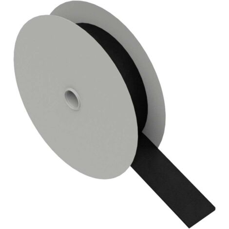 Hebotec 11-KE20002,5FRT Nastro a strappo per raggruppare Lato morbido e lato rigido (L x L) 2500 mm x 20 mm Nero 2.5 m