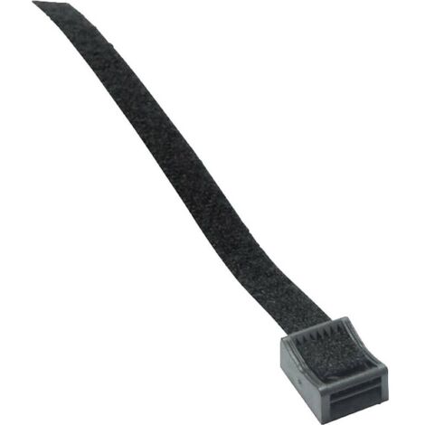 Hebotec Embase auto-agrippante pour grouper, avec embase, à visser partie velours et partie agrippante (l x H) 20 mm x 180 mm noir 1 pc(s) Y380302