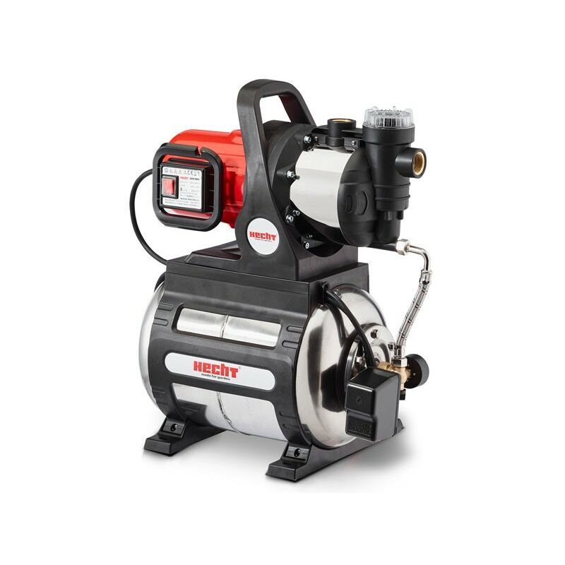 Hecht - 3331 Pompe à eau domestique électrique en inox de jardin eau potable 4,5 bar 1100W 4600L/H
