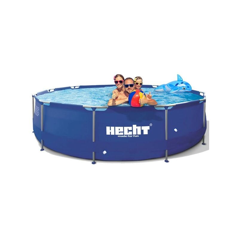 Hecht - 3690 bluesea Grande Piscine tubulaire hors sol ronde 360x76cm (diamètre x profondeur) de haute qualité