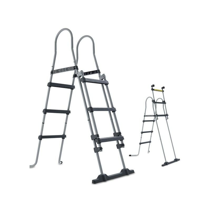Hecht - jardin 00091 Echelle double pour piscine 107 cm -symétrique hors sol accessoire piscine Marches 2x3