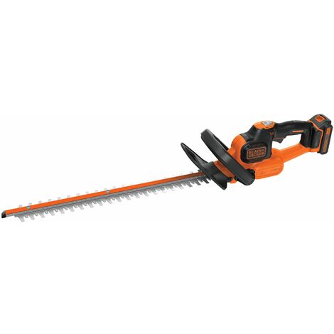 Heckenschere mit Anti-Blockierfunktion 18V 50cm mit 2Ah Akku und Ladegerät - BLACK+DECKER GTC18502PC-QW