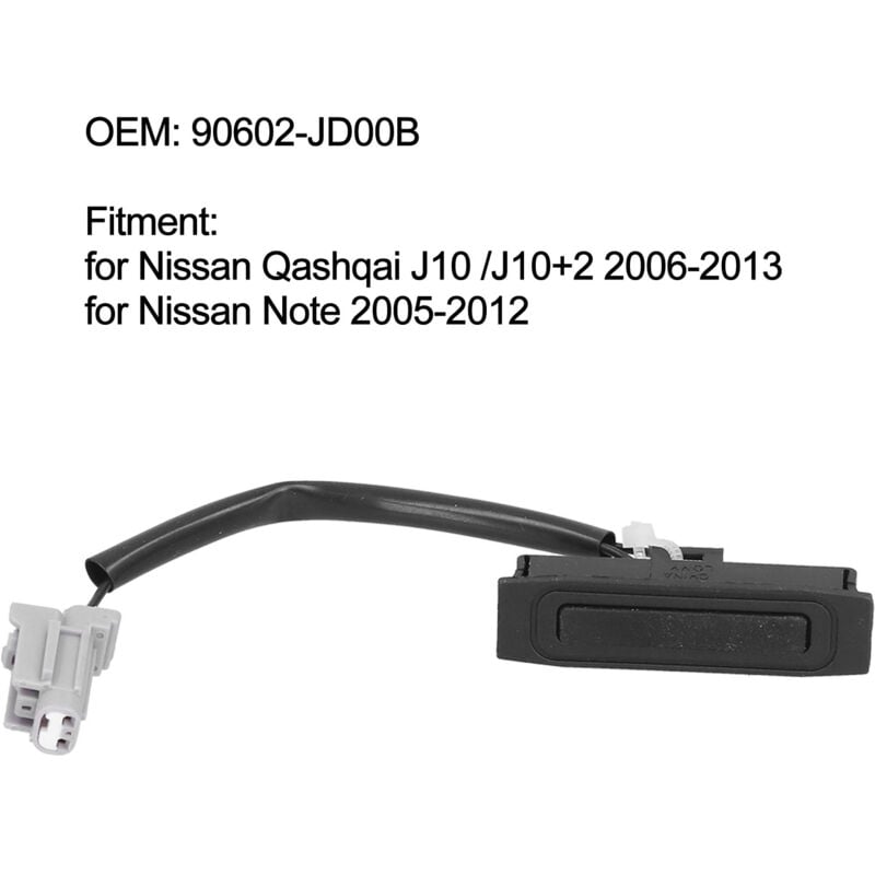 Image of Heckklappen-Entriegelungsschalter-Öffner 90602-JD00B, Ersatzteil für Nissan Qashqai/Note