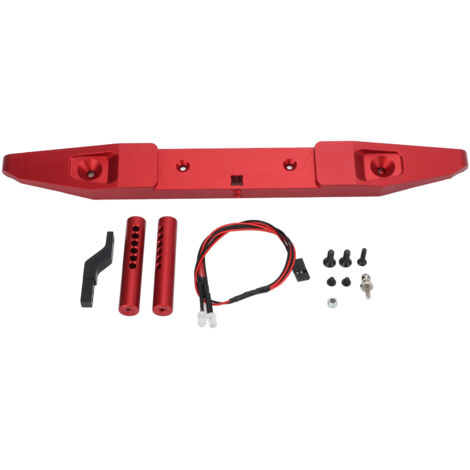 Heckstoßstange aus Aluminiumlegierung für Axial SCX6 1/6 ferngesteuertes Fahrzeug, Ersatzteile und Zubehör für die Heckmontage, rote Farbe.