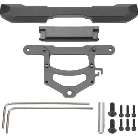 Heckstoßstangen-Set aus Aluminiumlegierung für RC Crawler Axial SCX24, Ersatzteil für Ford Bronco 1/24, Farbe: Schwarz.