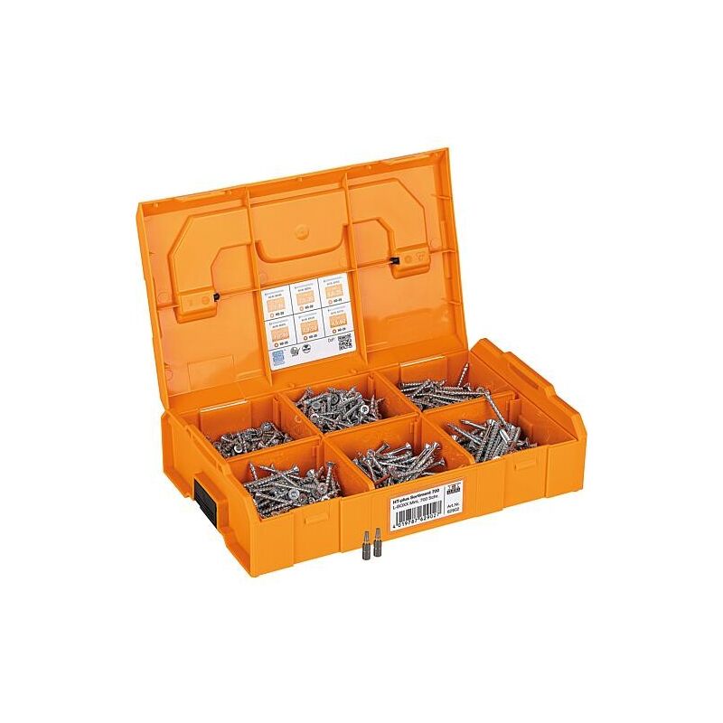 Heco - Assortiment topix plus tête fraisée en mini l-boxx, 702 pièces (embouts t 20 inclus)