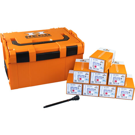 HECO Sortimentskoffer L-BOXX 238 Multi-Monti MMS-TC 10x130 mit 200 Schrauben