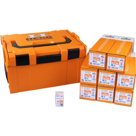 HECO Sortimentskoffer L-BOXX 238 Tellerkopf TG 1 mit 400 Schrauben (8x180 + 8x200)