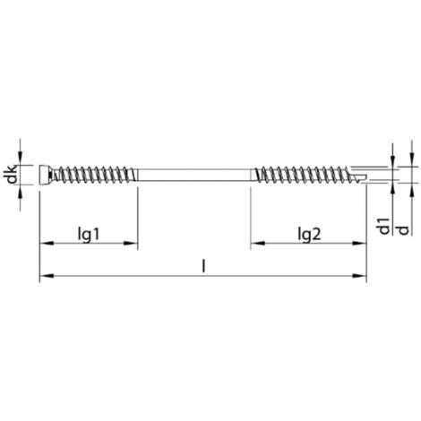 HECO Zylindersenkkopf WT-T 6,5 x 90, T-Drive, UK-Gewinde, verzinkt blau, A3K 100 Stk