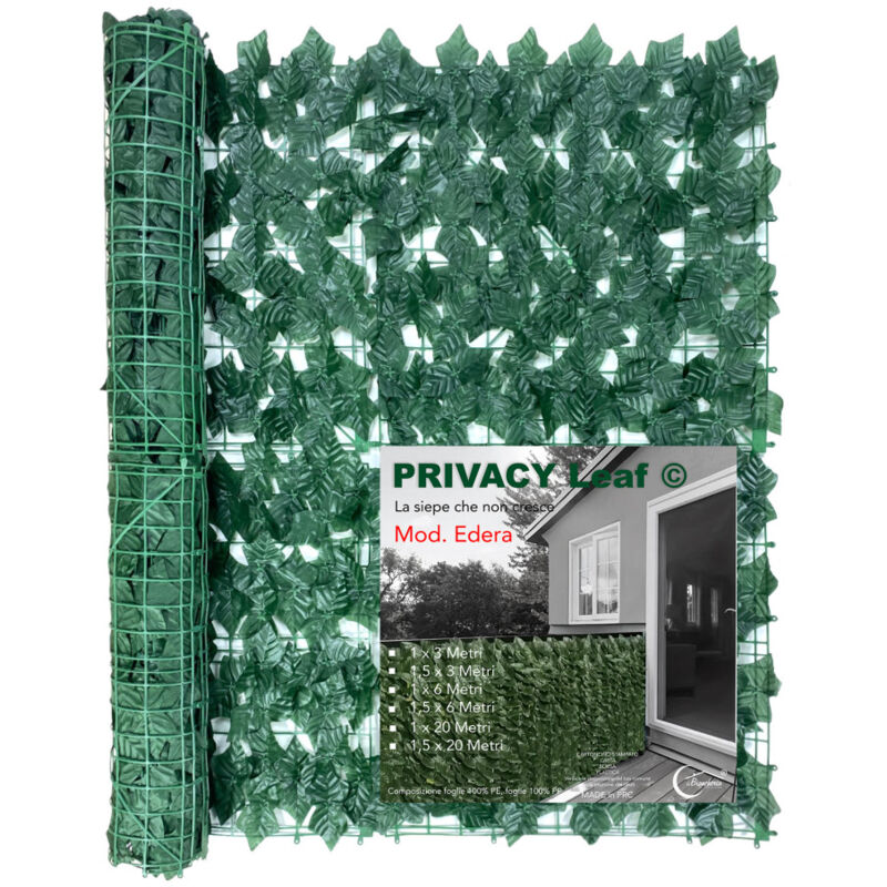 HEDGE Privacy Leaf Ivy Fausse feuille artificielle pour murs et balcons Écran d'intimité ornemental Evergreen 1 x 3 mètres HEDGE Privacy Leaf Ivy Fausse feuille artificielle pour murs et balcons Écran d'intimité ornemental Evergreen 1 x 3 mètres