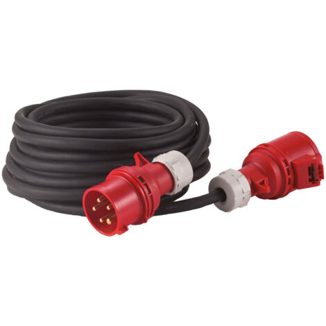 Hedi VKD1032 - Alargador trifásico AC 32 A Hedi 10 m. cable de goma de neopreno 5G2,5, color negro, IP44