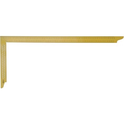 Hedue – Équerre de charpentier 700mm – Acier trempé avec revêtement poudre jaune – Précision angle droit 0,005 mm/cm – Pour menuiserie