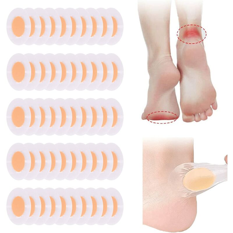 Tumalagia - Heel Stickers, Heel Stickers, 50PCS Heel Anti-Wear Stickers Invisible Stickers Thin High Heels Anti-Wear Stickers
