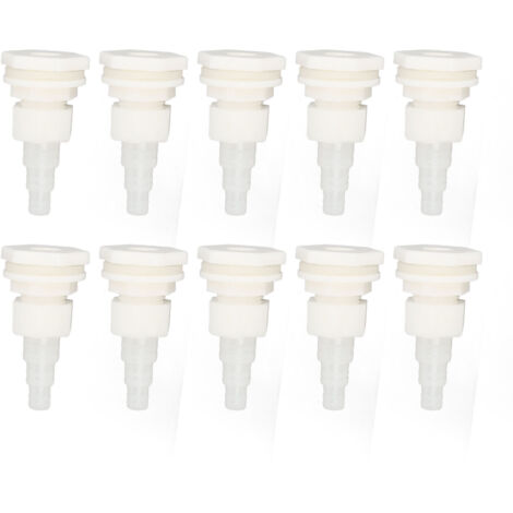 HEEPDD 10 Stück Wassertank-Schlauchverbinder, Zubehör für Haustier-Wasserspender, 9 mm, 12 mm, 16 mm Durchmesser, G1/2-Gewinde, PP-Wassertank-Schlauchverbindung