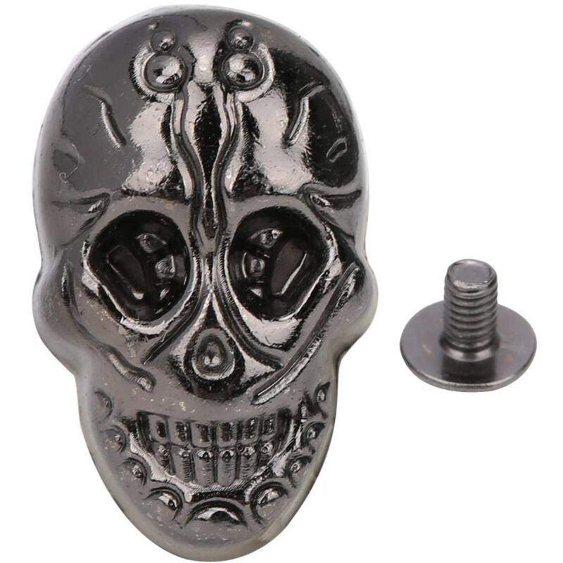 Zoternen - heepdd Lot de 20 rivets fantômes squelettes, têtes de mort 3D, rivets fantômes, boutons décoratifs punk avec 20 vis pour sacs, ceintures