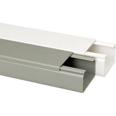 Heidemann 09982 canal de câble blanc pur 2000x60x40 mm
