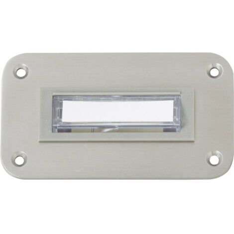 Heidemann 70142 Plaque de sonnette avec porte-nom simple acier inoxydable 24 V/1 A