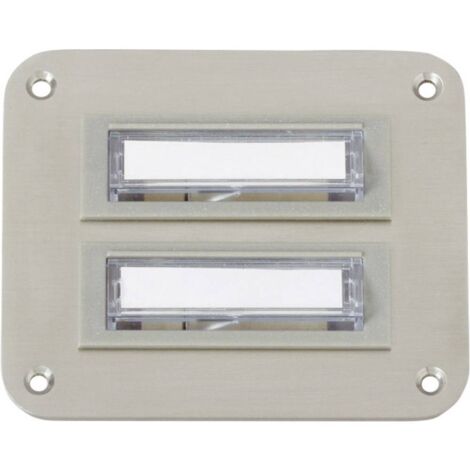 Heidemann 70143 Plaque de sonnette avec porte-nom x2 acier inoxydable 24 V/1 A