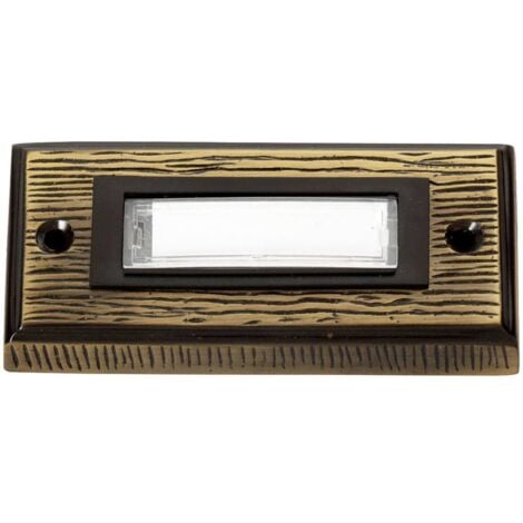 Heidemann 70301 Plaque de sonnette avec porte-nom simple bronze 24 V/1 A