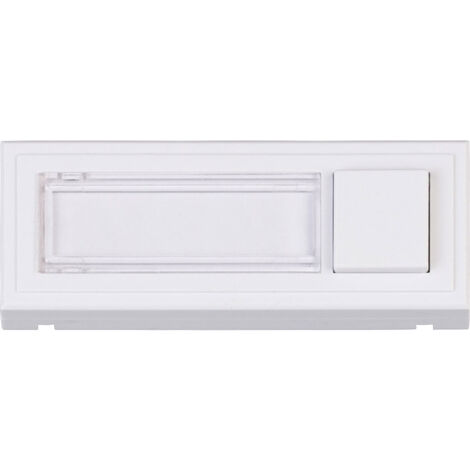 Heidemann 70519 Klingelplatte mit Namensschild 1fach Reinweiß 18V/2A