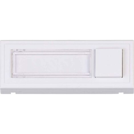 Heidemann 70519 Plaque de sonnette avec porte-nom simple blanc pur 18V/2A