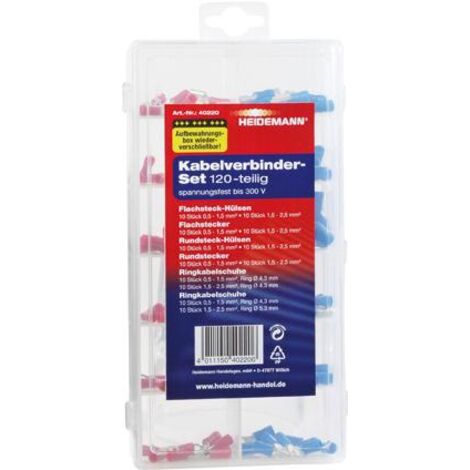 HEIDEMANN Kabelverbinder Set 120 St. Box, wiederverw.
