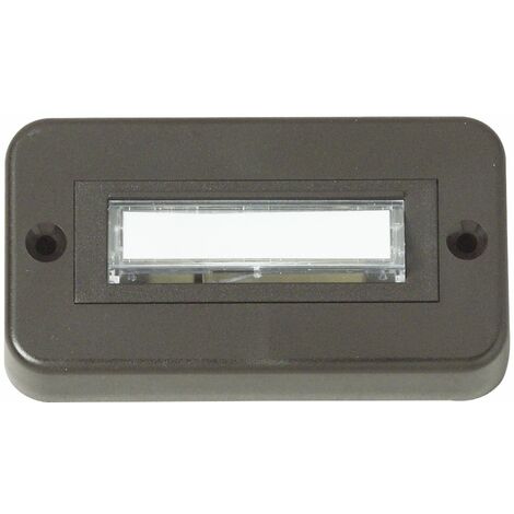 Heidemann Klingelplatte Kunststoff braun mit Namensschild 43x81x16mm 1-reihig