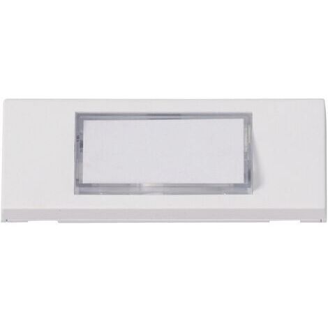 Heidemann Klingelplatte Kunststoff reinweiß mit Namensschild 30x87x13mm 1-reihig