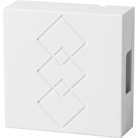 Heidemann Zweiklang-Gong Lumen reinweiß 118x118x44mm Klingeltransformator 82 dB