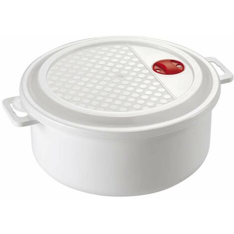 Heidrun Casseruola per Microonde - Bianca - 3 Litri