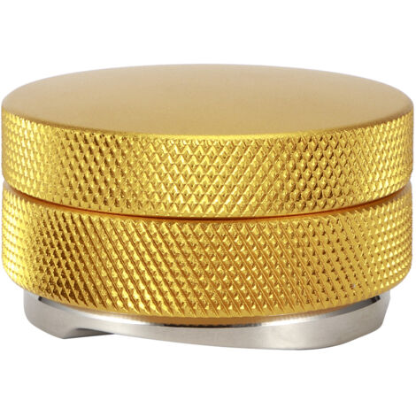 Height Adjustable Stainless Steel Coffee Power Tamper Distributor Leveler Tools Accessory 3 Angled Slopes58mm Gold
