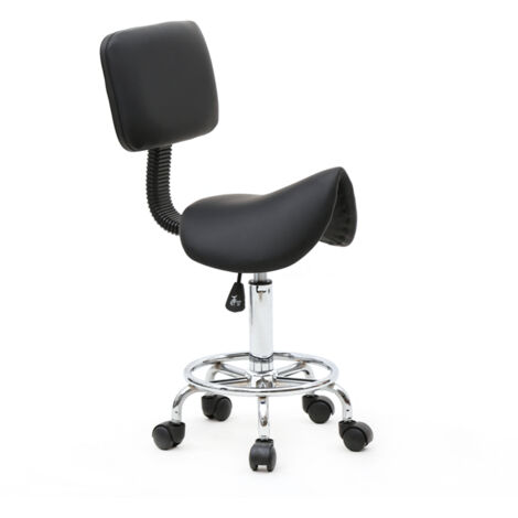 Height Adjustable Swivel Cuban Bar Stool With Backrest