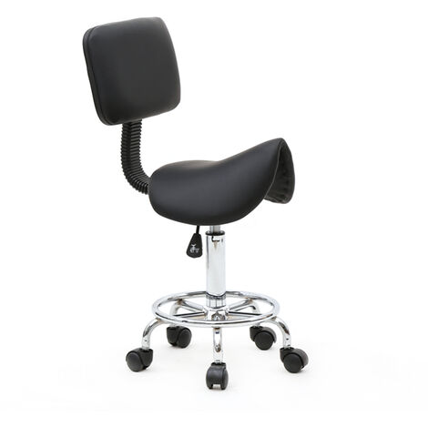 main image of "Height Adjustable Swivel Cuban Bar Stool With Backrest"