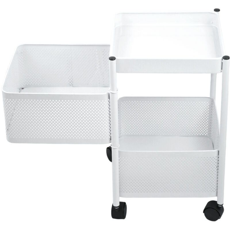 Heikoeco® Chariot à roulettes, chariot de cuisine à roulettes, chariot de service à roulettes, adapté pour la cuisine, la salle de bain, le salon, le