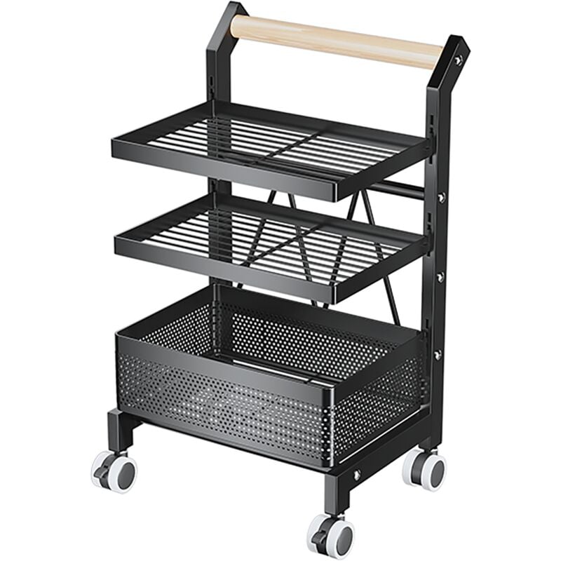 Heikoeco® Chariot à roulettes, chariot de rangement multifonctionnel, organisateur de rangement mobile sur roulettes, chariot de rangement pour