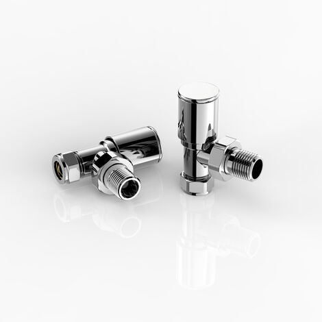 Heilmetz Angled Radiator Valve Chrome (Pair)