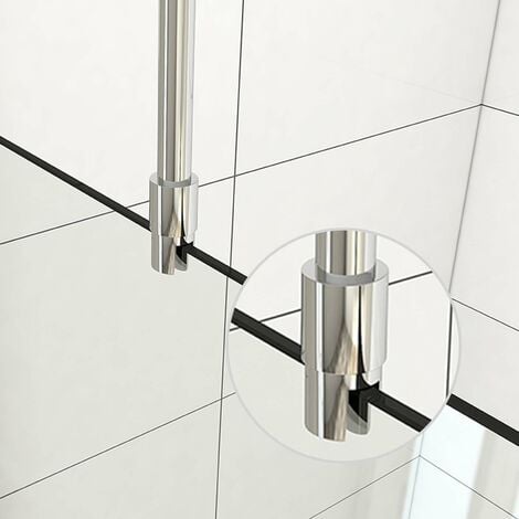 Heilmetz Barra di supporto circolare del soffitto per le porte della doccia - universale utilizzabile per lo spessore del vetro di 6mm/8mm/10mm (500mm, 1pz)
