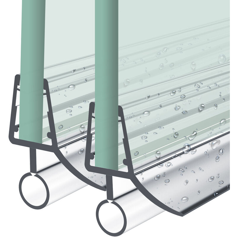 Heilmetz - joint de douche 100cm joint de remplacement porte de douche pour verre épaisseur 7-8mm déflecteur d'eau joint de cabine de douche Grande