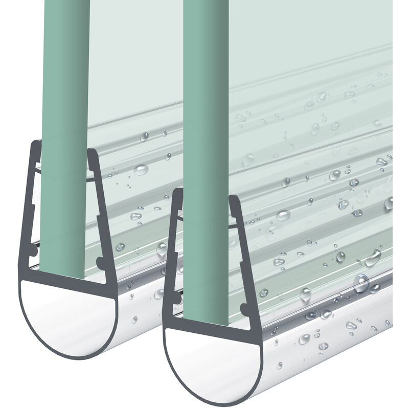 Heilmetz - joint de douche 80cm joint de remplacement porte de douche pour verre épaisseur 4-6mm déflecteur d'eau porte de douche ou cabine de douche