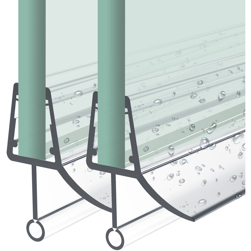 Heilmetz - joint de douche 80cm joint de remplacement porte de douche pour verre épaisseur 4-6mm déflecteur d'eau joint de cabine de douche Petite