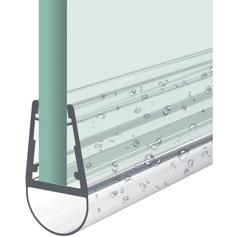 Heilmetz joint de douche 60cm remplacement joint de porte de douche pour verre épaisseur 4-6mm déflecteur d'eau joint de porte de douche ou cabine de douche lèvre ronde TYPE1