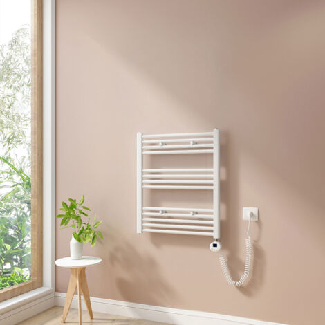Heilmetz Radiadores Toalleros Eléctricos 330W Radiador Secatoallas Modos Temporizador y Termostato Blanco 70x60cm