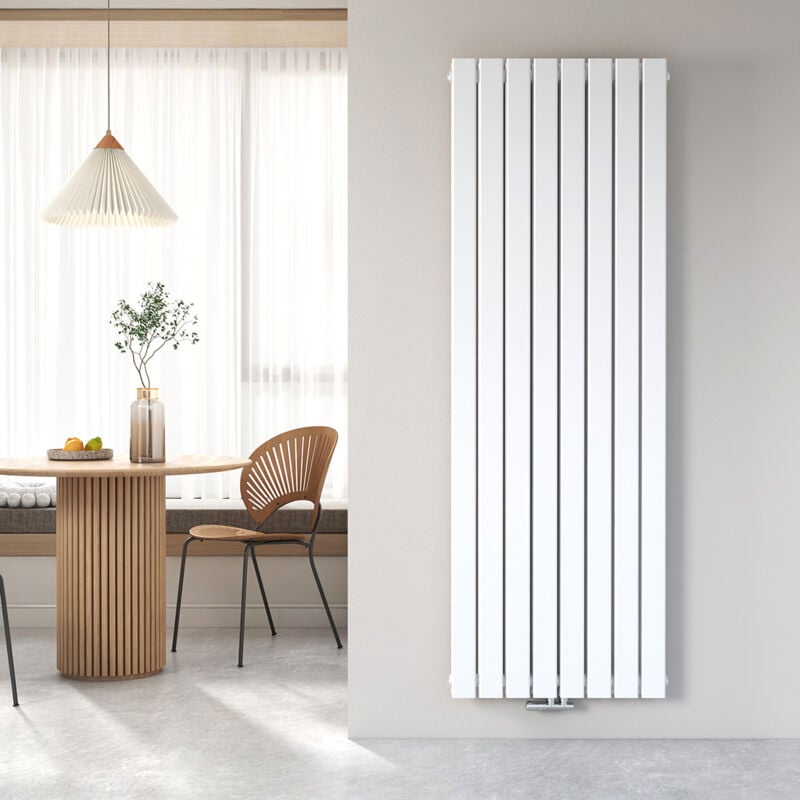 Heilmetz Radiateur eau chaude en acier Design Vertical Radiateur chauffage central blanc 180x62cm
