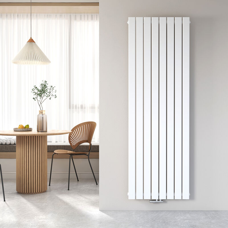 Heilmetz Radiateur eau chaude en acier Design Vertical Radiateur chauffage central blanc 180x62cm